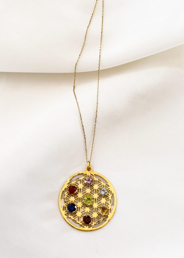 14K Gold Yaşam Çiçeği Kolye